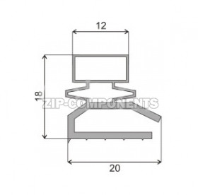 Уплотнитель холодильника (1025x570 мм) профиль Р1