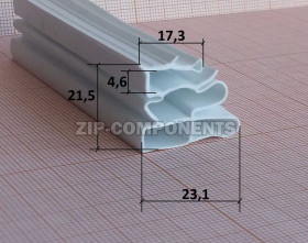 Уплотнитель двери холодильника Позис (560 х 1010 мм) Профиль ПС